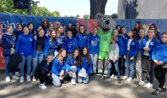 Im Stadion beim Pokalfinale der Damen