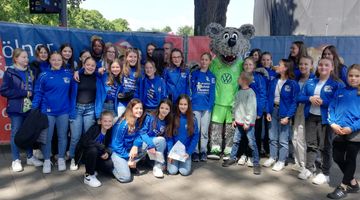 Im Stadion beim Pokalfinale der Damen