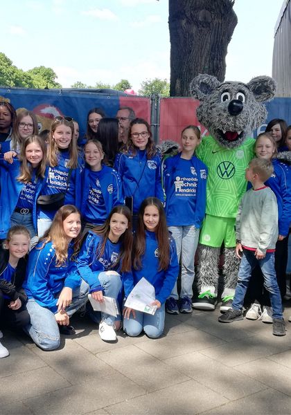 Im Stadion beim Pokalfinale der Damen