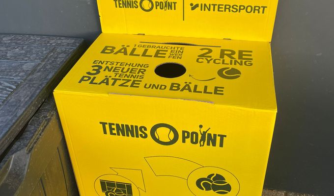 Sammelbox für alte Tennisbälle